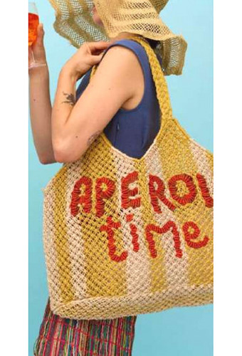 The Jacksons Drew Stripe Bag “Aperol Time”