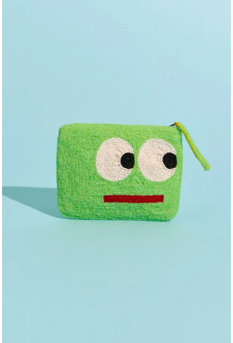 THE JACKSONS "BIG EYES WITH MOUTH" MINI BEADED PURSE