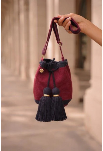 SAC MARINA  S Navy & Bordeaux