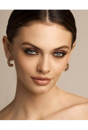 Boucles d'oreille Harlequin multicolores