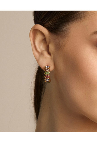 Boucles d'oreille Harlequin multicolores