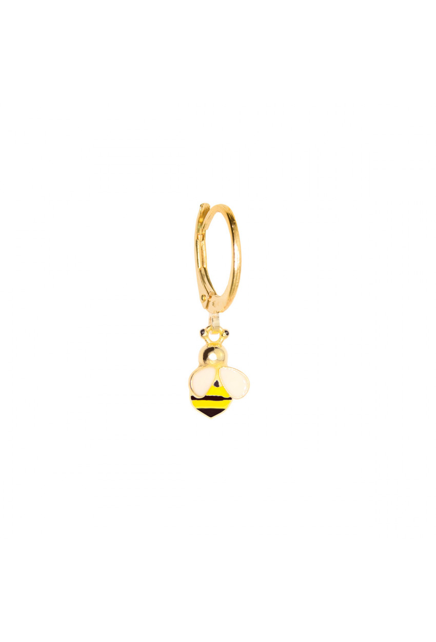 Boucles d'oreille Abeille émail