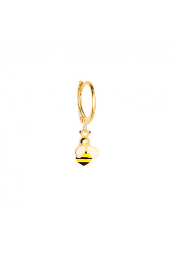 Boucles d'oreille Abeille émail