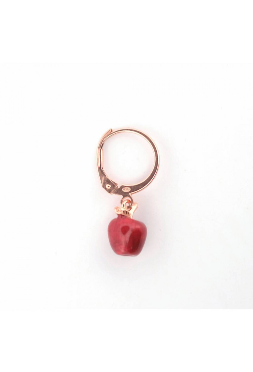 Boucles d'oreille Pomme émail