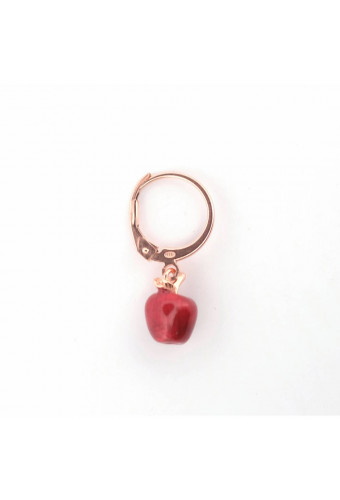Boucles d'oreille Pomme émail