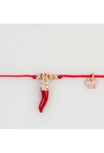 Bracelet cordon Corne d'abondance émail