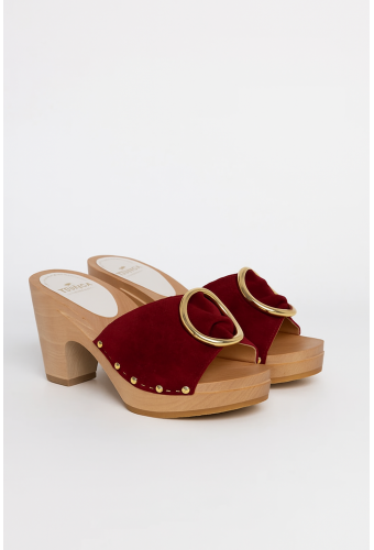 sabots mules YEYE VELVET Grena