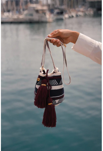 Marina S colorblock Burgundy reglable