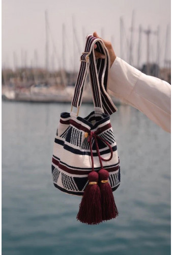 Marina S colorblock Burgundy reglable