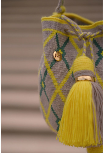 Petit sac Bosque  AALUNA- Citron, frêne et vert