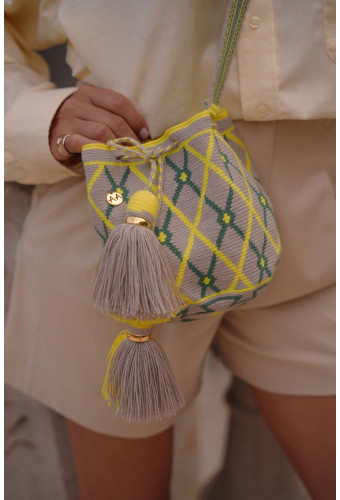 Petit sac Bosque  AALUNA- Citron, frêne et vert